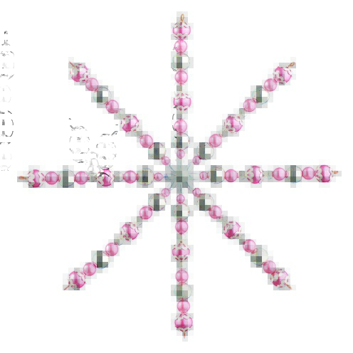 Ståltrådsstjerne med perler ø 15 cm - lys pink / sølv 1 håndværkssæt ...